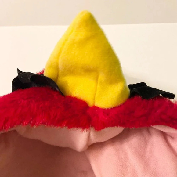 Vintage Kids Red Bird Hood Hat Made in  Taiwan One Size Mask - Picture 12 of 15